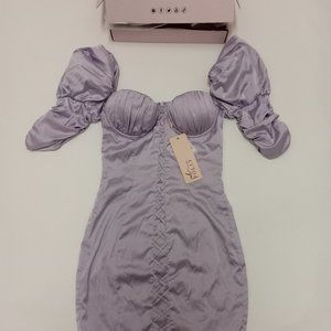 Gorgeous lilac cocktail dress.